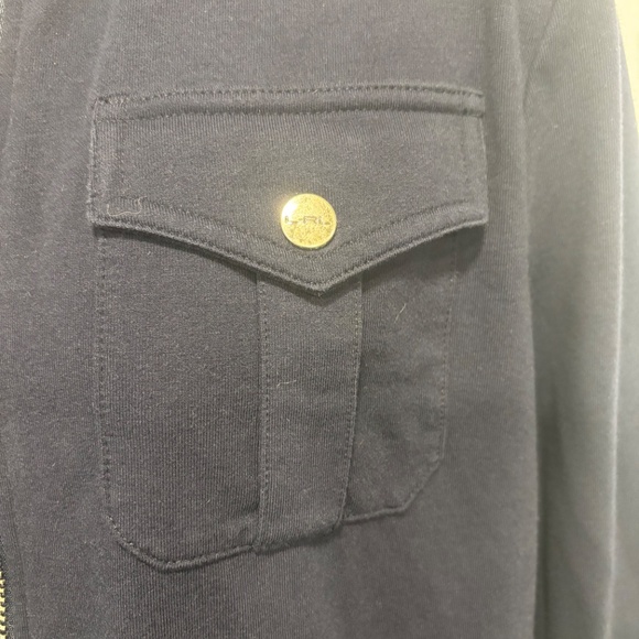 Lauren Ralph Lauren Full Zip Navy Nautical Womens M Boating Sweater Jacket - Picture 9 of 13